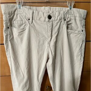 Blank NYC Cream Lightweight Corduroy Jeans Pants Size 28